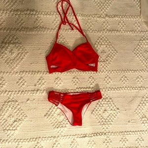 Victoria Secret red coral bikini